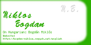 miklos bogdan business card