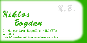 miklos bogdan business card